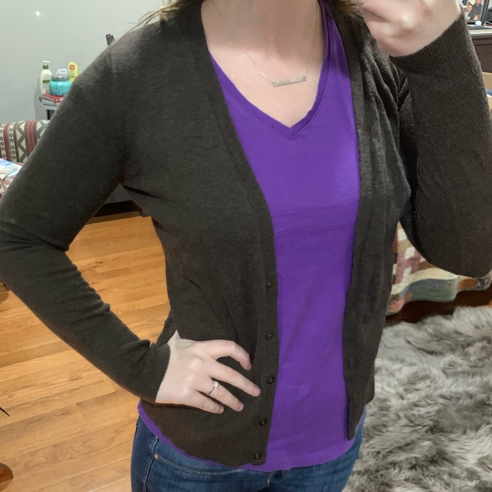 Brown cardigan